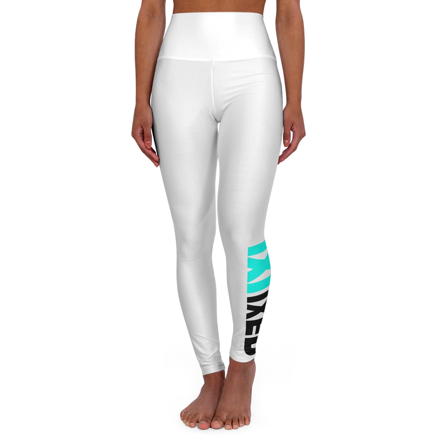 MiXED High Waisted Leggings - White