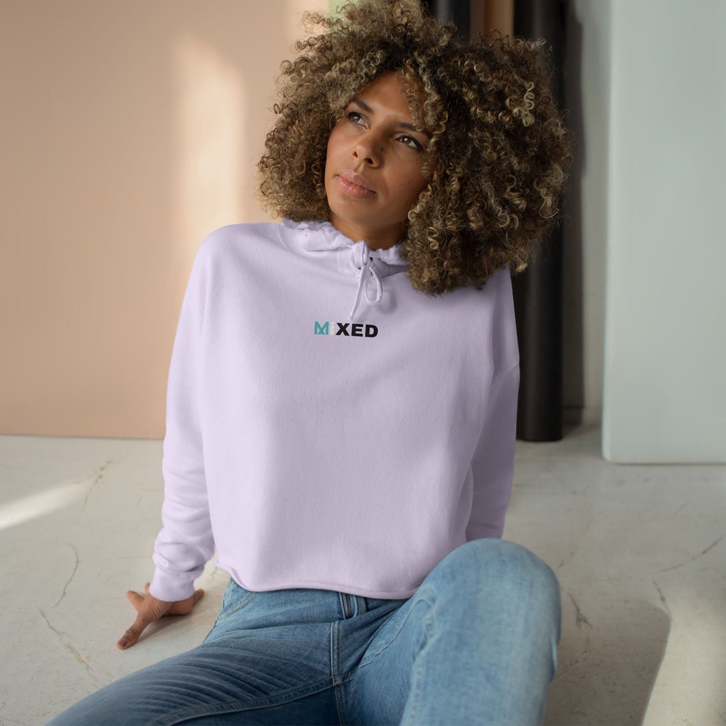 Women's MiXED Crop Hoodie