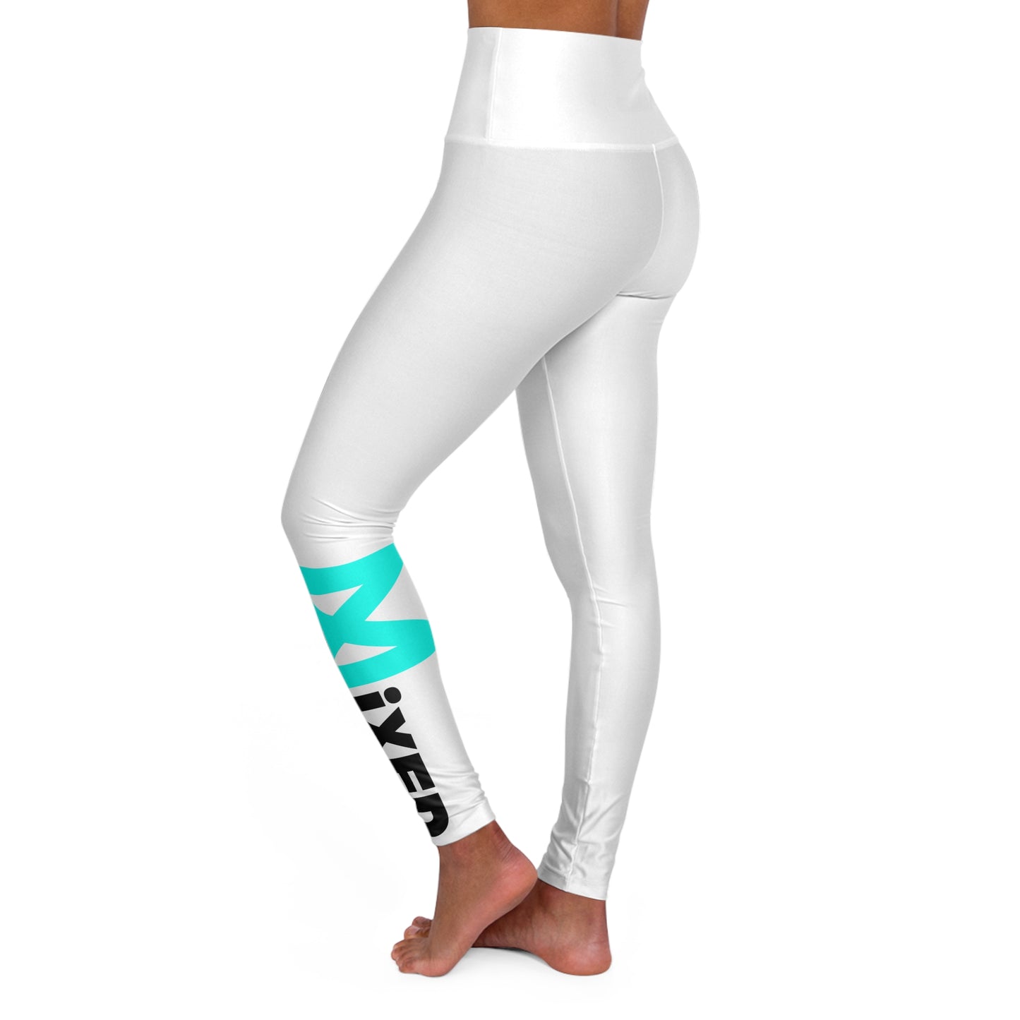 MiXED High Waisted Leggings - White