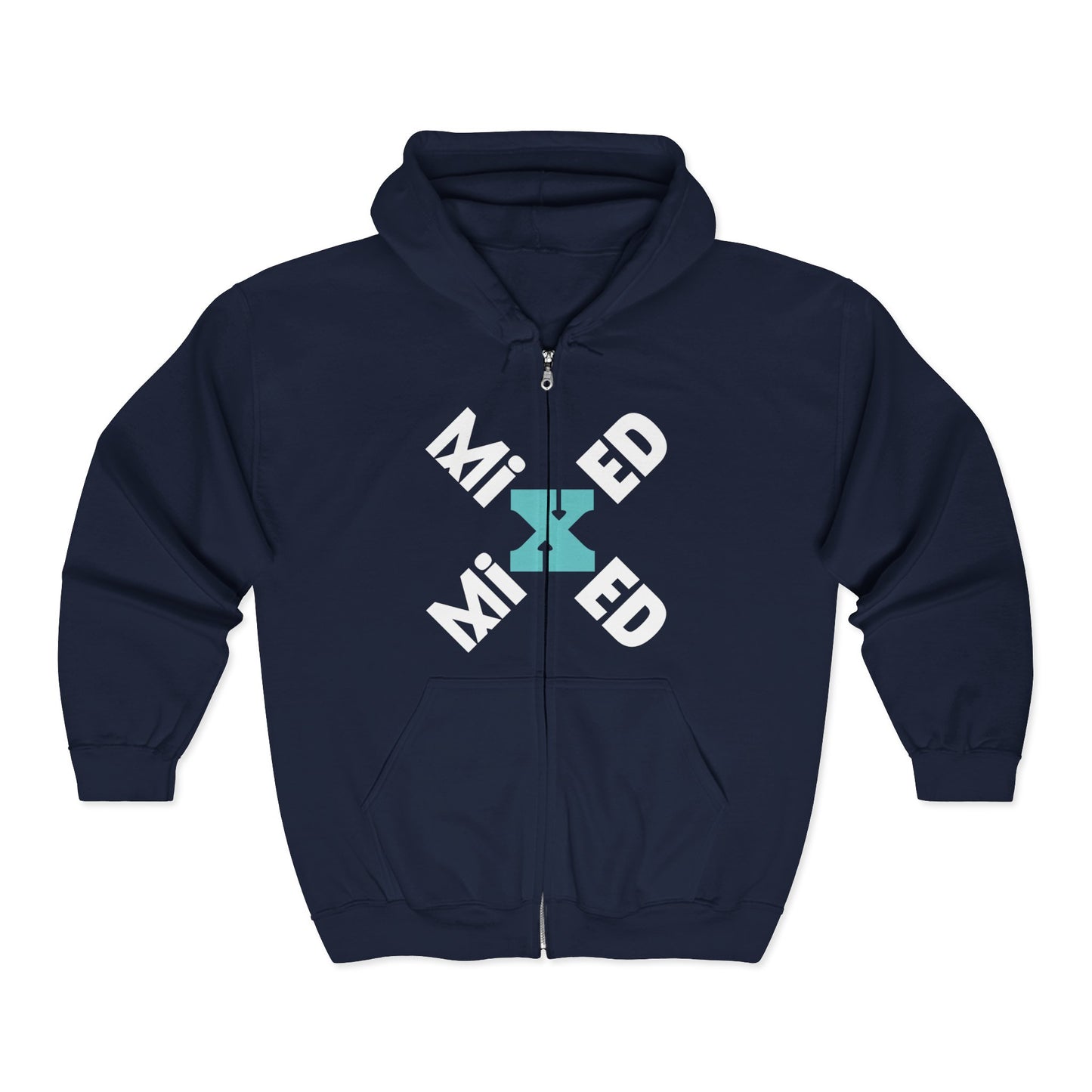 Mixed Heavy Blend Full Zip Hoodie